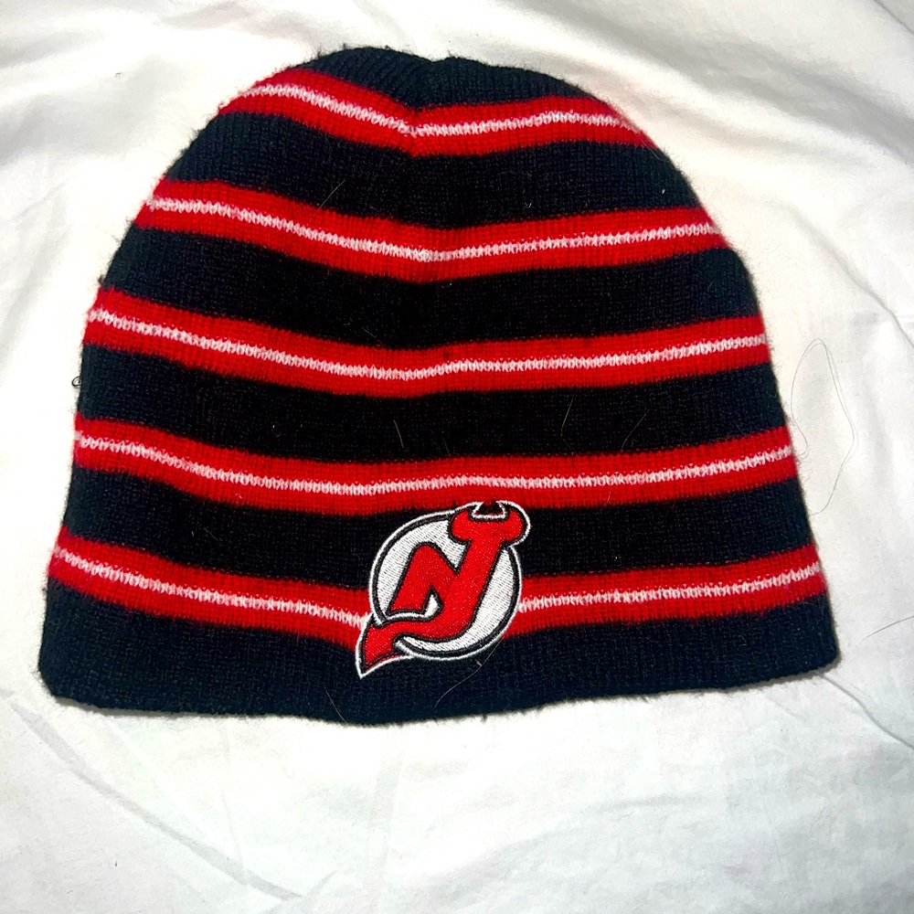NJ devils Kids reversible beanie
